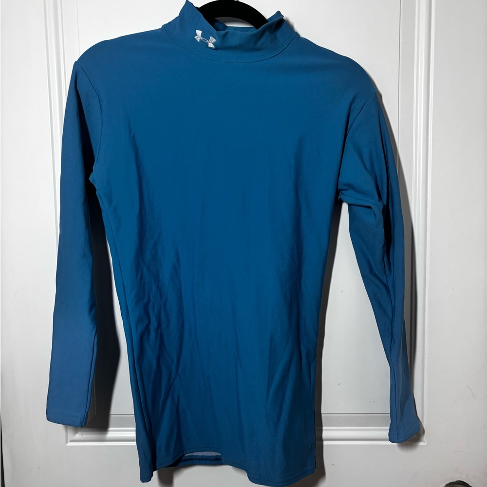 Under Armour Teal Mock Neck Compression Top